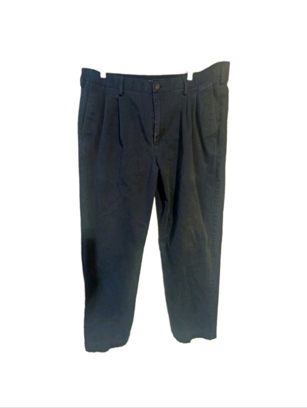 Croft & Barrow Men's Navy Pleated Chinos - Black